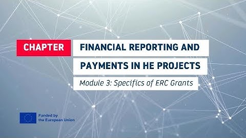 HORIZON EUROPE Financial reporting: M3 ERC grants