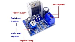 توصيل وتشغيل دائرة الصوت الجاهزه tda2030          amplifier kit tda2030