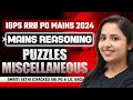 Ibps rrb po mains reasoning  puzzles  miscellaneous rrb po mains 2024  smriti sethi