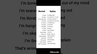 Normal vs advanced English