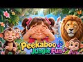 Peekaboo Jungle Fun 👀 | Kids Song with Animals 🐒🐰🦁 | Clap Jump Dance for Kids