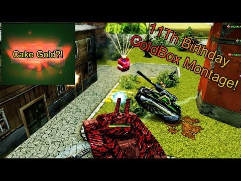 Tanki Online - 11th Tanki's Birthday GoldBox Montage! | 11k Crystals Gold Cake?!