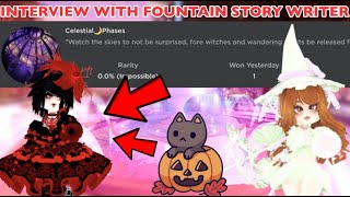Interview With Fountain Story Writer Tips And Tricks In Royale High