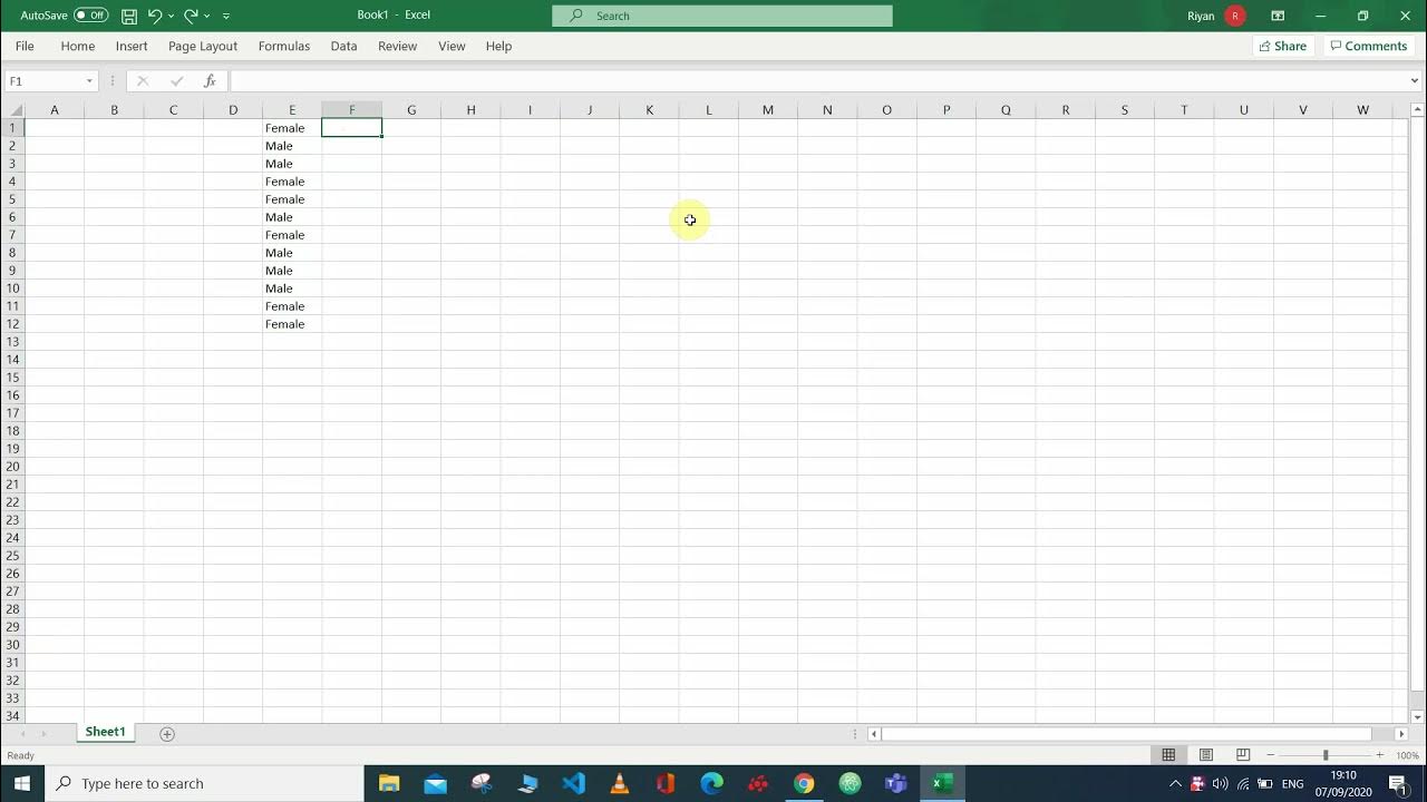 Gender Conversion into Number in Excel - YouTube