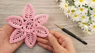 картинка: 🌸 Простой урок по вязанию подставки-цветка крючком (Вязание подставки | Простой узор) 🧶