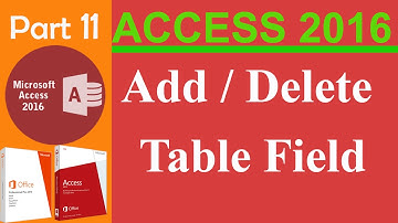 11. MS Access 2016 - Add Field and Delete Field in Table
