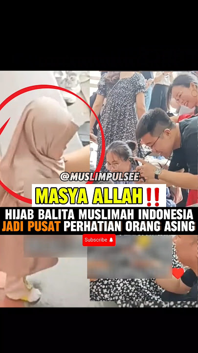 MASYAALLAH‼️hijab anak ini jadi pusat perhatian warga asing🥰  #reaksi #jepang #muallaf #wanitahijab