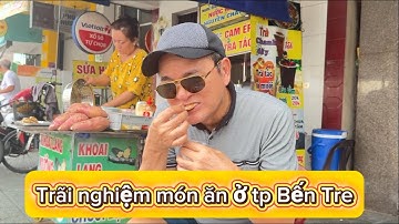 Món hủ tiếu ba tê Bến Tre và chuối đập #food #review 