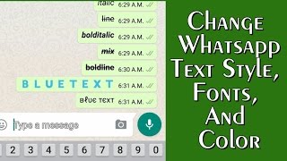 WhatsApp Tricks : How to Type in Blue Color In Whatsapp. Whatsapp All Typing Tricks 2017