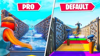 PRO vs. DEFAULT DEATHRUN Challenge in FORTNITE! (Creative Gamemode)