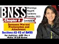 BNSS Lecture-4 | Section 63 to 93 | Summons | Warrant | Proclamation and Attachment in BNSS