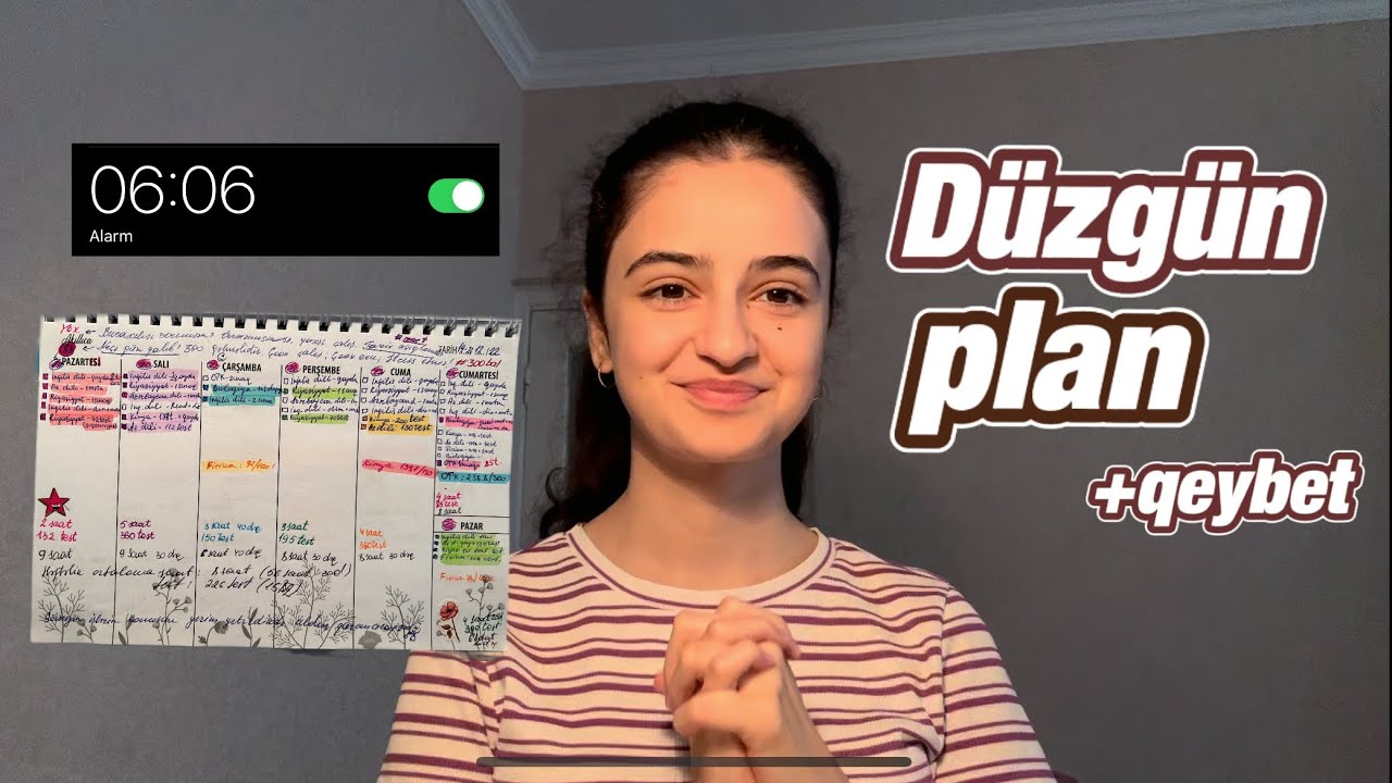 PLAN NECƏ QURULMAZ? Tibb tələbəsindən düzgün plan üçün tövsiyələr| Abituriyentlərə tövsiyələr
