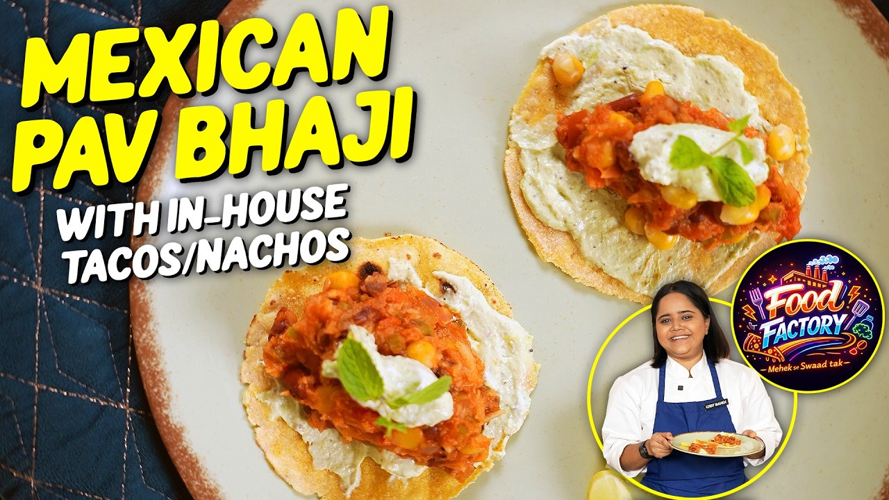 Pav Bhaji with In-House Tacos & Avocado Yogurt Dip | Low Calorie | High Protein Mexican Style Recipe