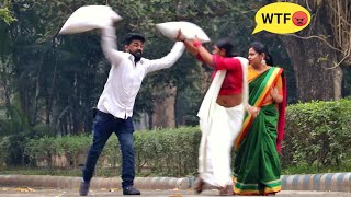 Epic Pillow Fight Prank on Girls by PrankBuzz