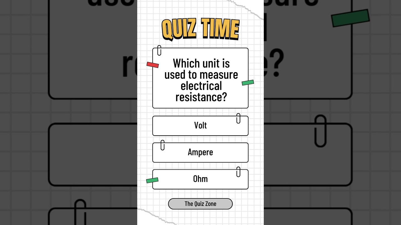 Which unit is used to measure electrical resistance? 