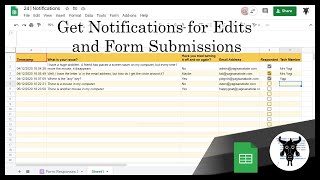 Google Sheets Beginners:  Getting Email Notifications (24)