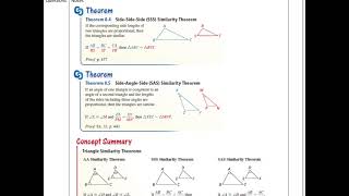 Geometry SSS and SAS Similarity Theorems & Examples