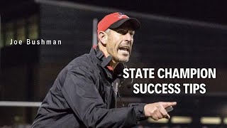 Success tips from STATE champion Joe Bushman