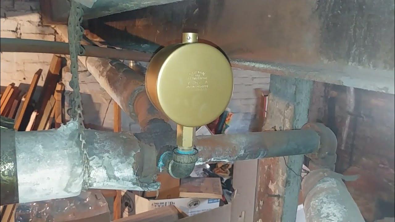 Drilling & Tapping Cast Iron Tee To Install A Gorton 2 Steam Main Vent