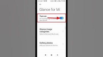 How to turn on glance for mi 😱 #youtube 😱#shorts #videos #viral #trending #impossible 😱