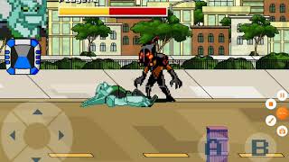 Playing a Ben10 game called Pixel Benny screenshot 2