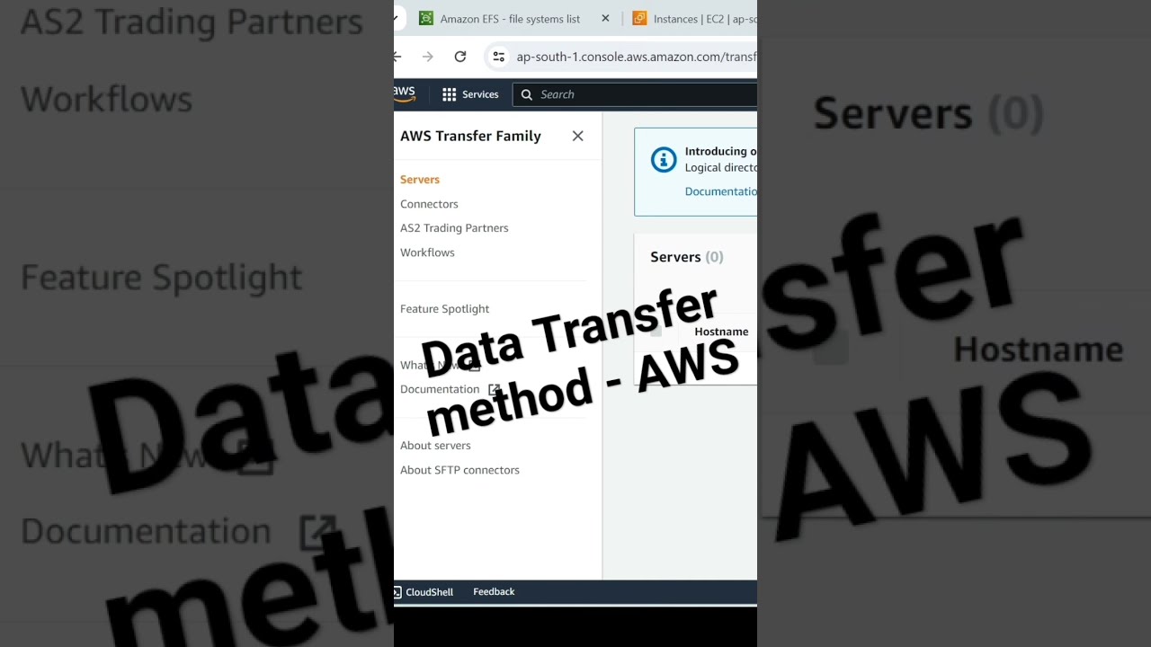 Learn How To Setup SFTP Send Data EFS Aws Technology Efs Transfer