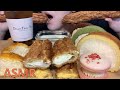 ASMR MUKBANG DESSERT,CAKE,ROLL,MACARON,CROQUANT CREAM CHEESE CHOU(롤케이크,마카롱,크로칸슈,밀크크림치즈 쿠키슈 디저트39 먹방)