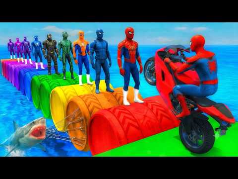 الرجل العنكبوت انقاذ باتمان Spider-Man Rescue batman vs iron man vs venom funny Game GTA 5 superhero