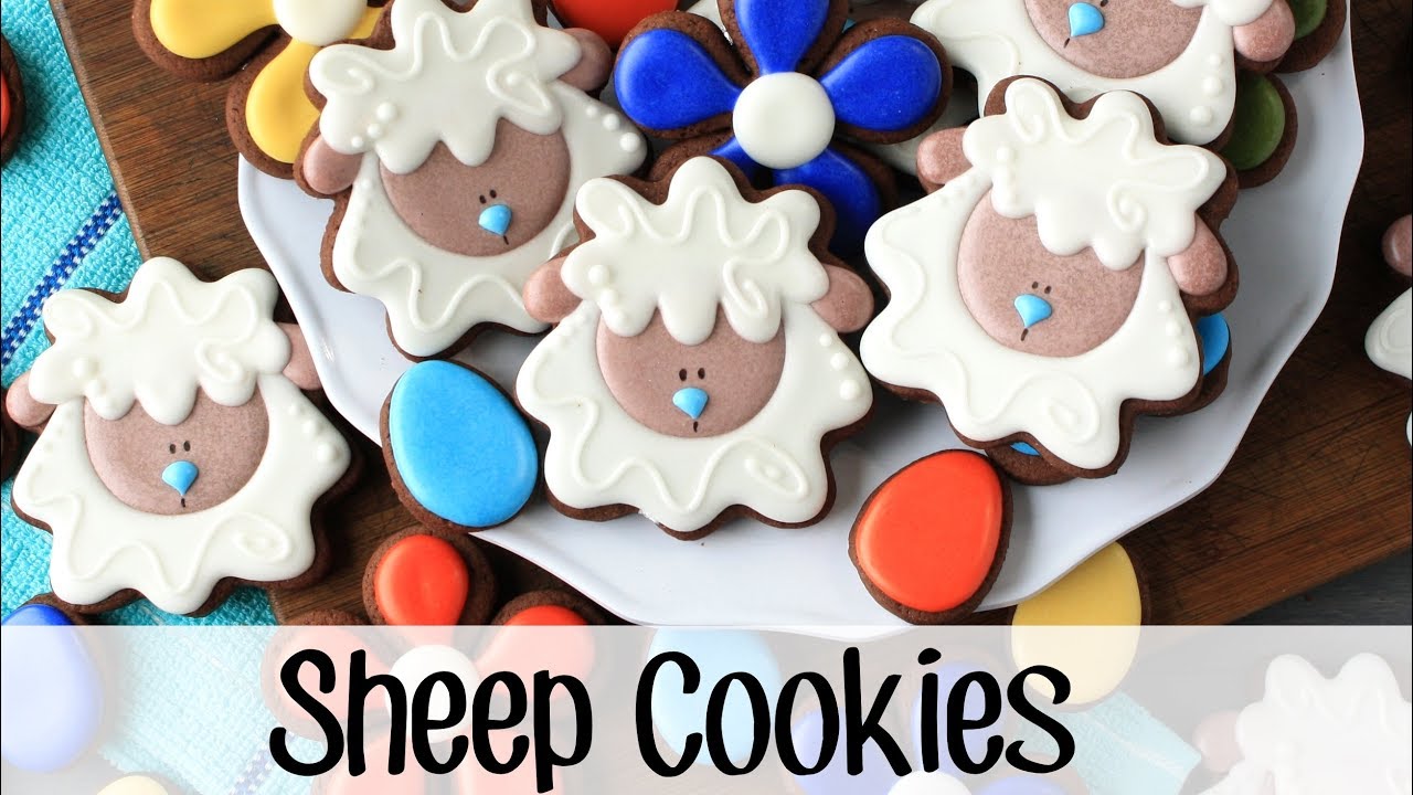 How To Make Decorated Sheep or Lamb Sugar Cookies YouTube