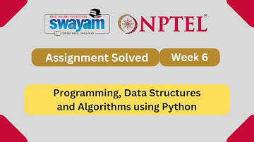Programming, Data Structures And Algorithms Using Python Week 6 || NPTEL ANSWERS 2024 #nptel