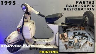 Full Restoration Bajaj Super - Part #2 Teardown Continues! Reproduction Vespa Sprint