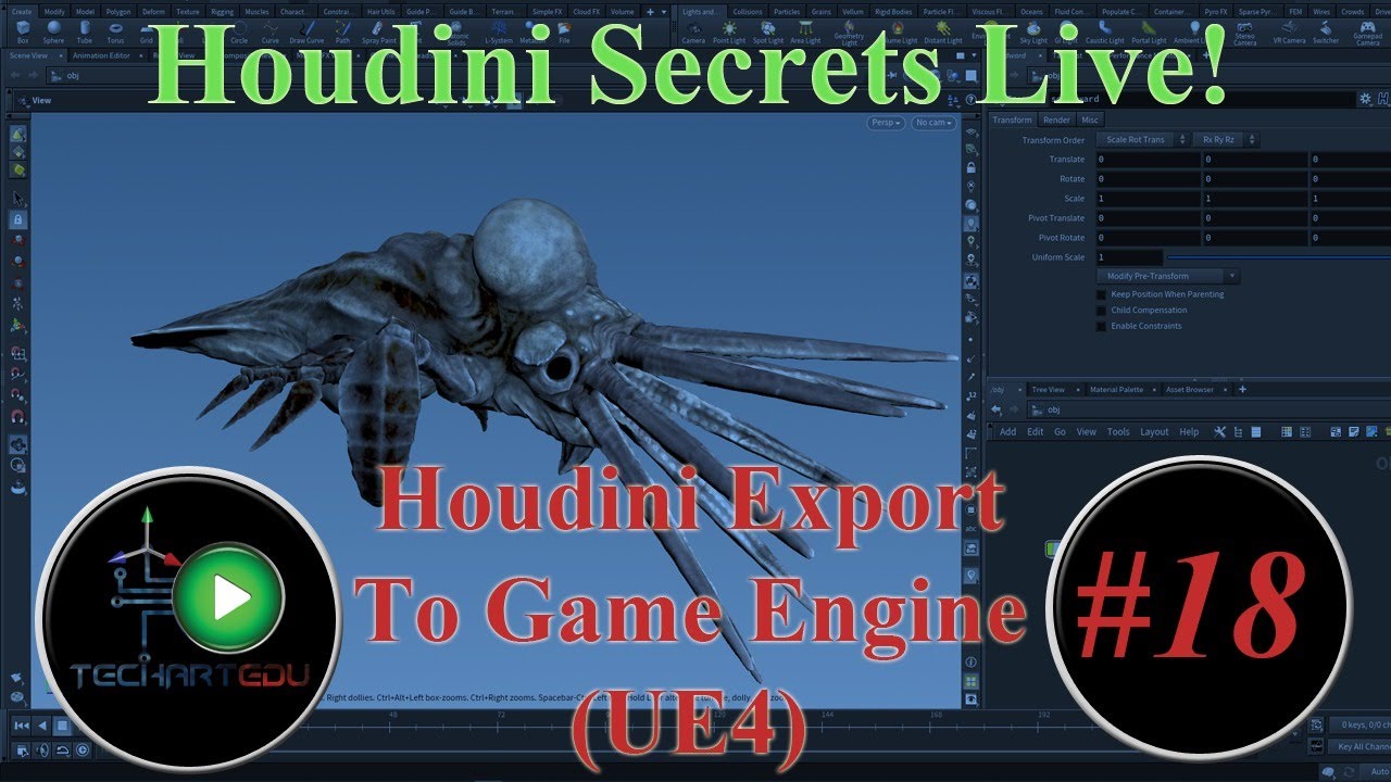 Houdini Secrets Live, #18, Exporting from Houdin to Game Engine(UE4 ...