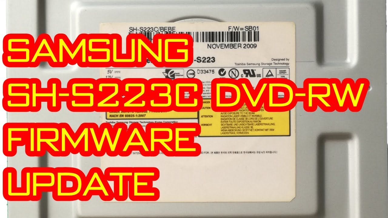 rd #317 How to update firmware for Samsung SH S223C DVD RW - YouTube