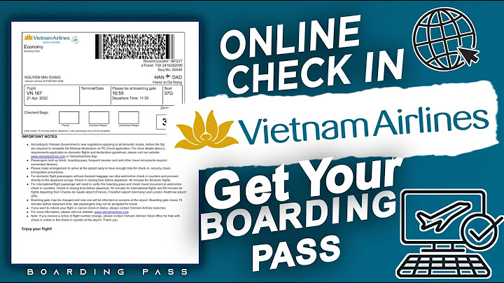 Hướng dẫn cách check in online vietnam airline