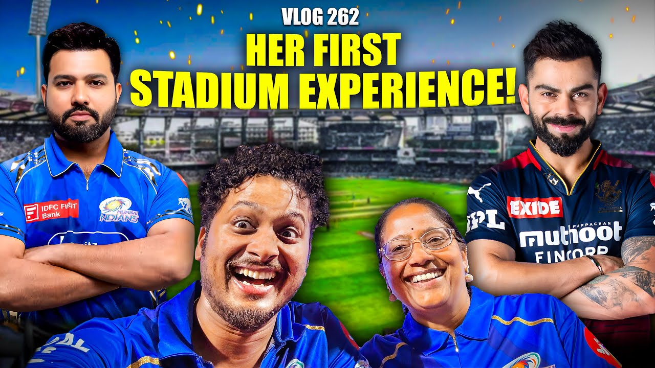 I DIDN'T KNOW MY MOM IS A CRICEKT FAN 😳 | MI vs RCB  | DV 262 |