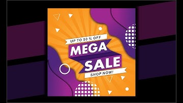 Modern Sale Banner Web Social Media Post Design - Learn corelDRAW with Ahsan Sabri