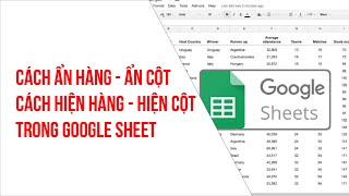 Cách Ẩn Hàng Ẩn Cột - Hiện Hàng Hiện Cột Trong Google Sheet