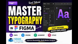Figma Typography Explained in Tamil | Text Design  | Figma Tutorial