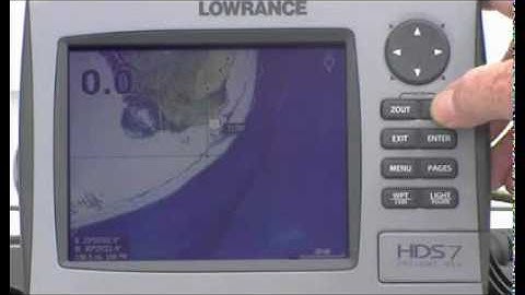 The Hot Spots Fishing Chip on a Lowrance HDS-7