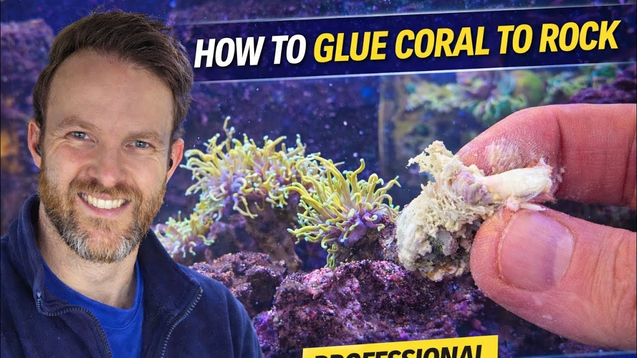 This Is How an Aquarium Maintenance Pro Attaches Corals to Rock Properly 