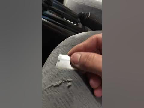 Quick burn hole in seat fix - YouTube