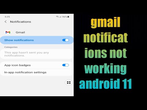 how to fix gmail notifications not working android 11