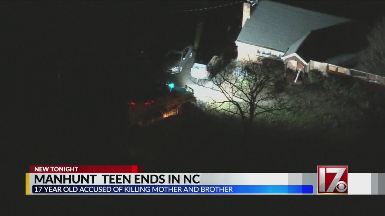 Teen accused of killing mom, brother is captured in NC - YouTube