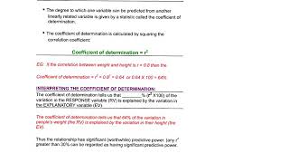 YR11 BIVARIATE DATA 3 - Coefficient of determination