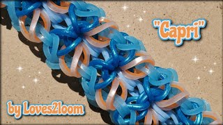 Capri Rainbow Loom Bracelet Tutorial (3 bars wide)