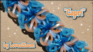 &quot;Capri&quot; Rainbow Loom Bracelet Tutorial (3 bars wide)