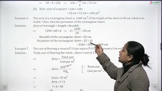 WISDOM MATHS CLASS 7 CHAPTER 14 PERIMETER AND AREA