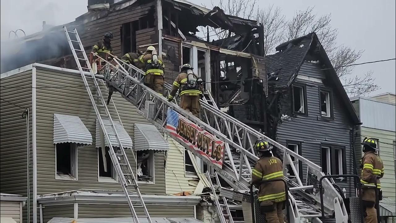 Heavy Fire In Two Buildings Major 4th Alarm (Olean Ave) Fire Jersey