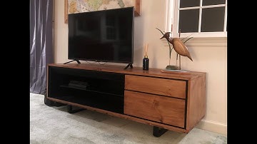 Custom TV Stand with Hidden Drawer