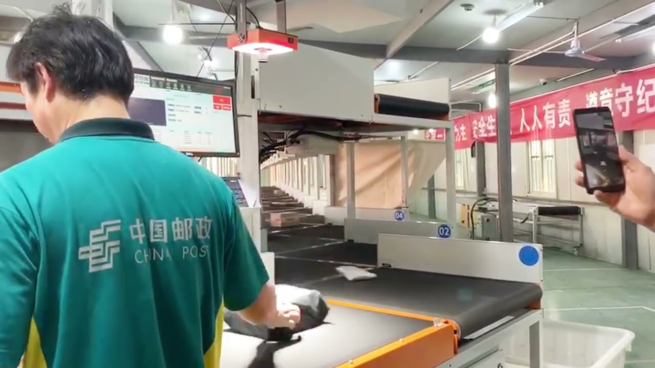 Small parcel sorting machine